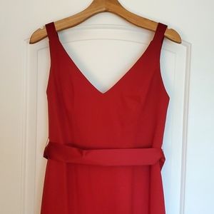 Vera Wang "White" Red bridesmaid long dress size10